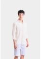 Camisa Manga Larga En Lino Para Hombre Silueta Semi Ajustada Camisa Manga Larga En Lino Para Hombre Silueta Semi Ajustada Arena XL VÉLEZ de Vélez