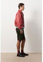 Chaqueta Bomber En Cuero Envejecido Para Hombre Chaqueta Bomber En Cuero Envejecido Para Hombre Rojo XS VÉLEZ de Vélez