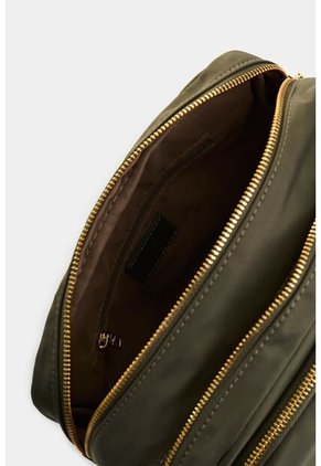 Manos Libres En Lona Y Cuero Para Mujer Square Manos Libres En Lona Y Cuero Para Mujer Square Verde Oliva VÉLEZ