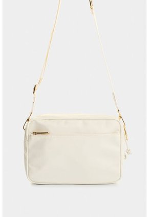 Manos Libres En Lona Y Cuero Para Mujer Square Manos Libres En Lona Y Cuero Para Mujer Square Blanco VÉLEZ