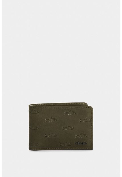 Billetera De Cuero Grabado Para Hombre Hazel Billetera De Cuero Grabado Para Hombre Hazel Verde Oliva VÉLEZ