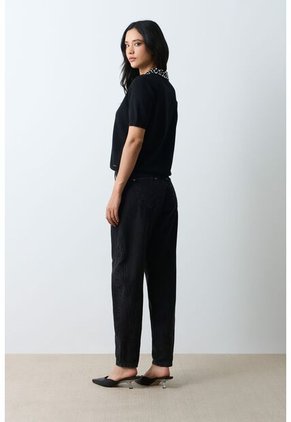 Polo Tejida Manga Corta Para Mujer Almaris Polo Tejida Manga Corta Para Mujer Almaris Negro XL VÉLEZ