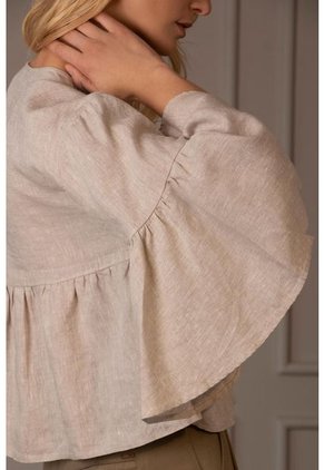 Camisa Manga 3 4 Canna Para Mujer Recogidos Arena Camisa Manga 3 4 Canna Para Mujer Recogidos Arena L Vélez