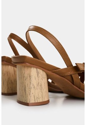 Sandalia De Tacón Lumen De Cuero Para Mujer Ajuste Correa Sandalia De Tacón Lumen De Cuero Para Mujer Ajuste Correa Miel 37 VÉLEZ