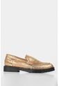 Mocasines De Cuero Metalizado Textura Serpiente Mocasines De Cuero Metalizado Textura Serpiente Dorado 40 Vélez de Vélez