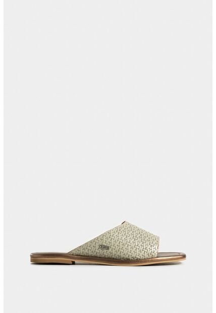 Sandalia Plana Alfha De Cuero Grabado Para Mujer Punta Cuadrada Sandalia Plana Alfha De Cuero Grabado Para Mujer Punta Cuadrada Blanco 39 Vélez