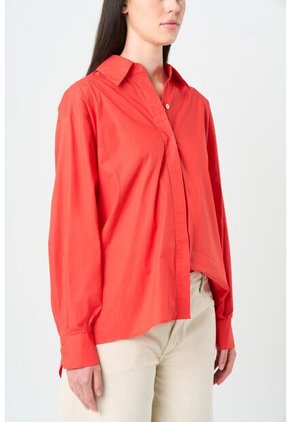 Camisa Manga Larga Oversized Para Mujer Astra Camisa Manga Larga Oversized Para Mujer Astra Rojo M VÉLEZ