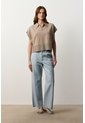 Polo Bora Tejida Para Mujer Silueta Boxy Polo Bora Tejida Para Mujer Silueta Boxy Arena S VÉLEZ de Vélez