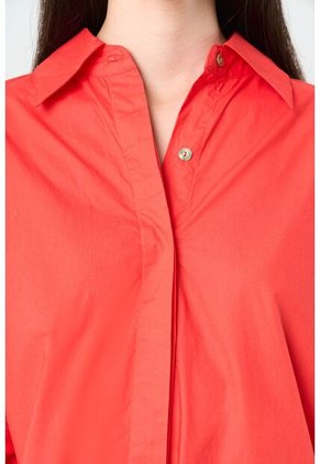 Camisa Manga Larga Oversized Para Mujer Astra Camisa Manga Larga Oversized Para Mujer Astra Rojo M VÉLEZ