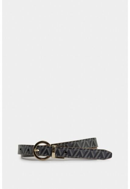 Cinturón Doble Faz De Cuero Para Mujer Monogram Cinturón Doble Faz De Cuero Para Mujer Monogram Negro XL VÉLEZ