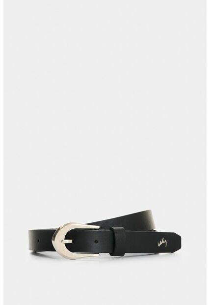 Cinturón Unifaz De Cuero Folia Para Mujer Dunas Cinturón Unifaz De Cuero Folia Para Mujer Dunas Negro L VÉLEZ