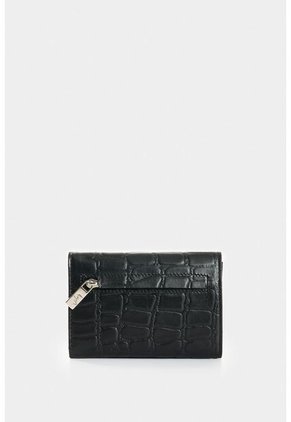 Billetera De Cuero Grabado Para Mujer Verona Billetera De Cuero Grabado Para Mujer Verona Negro VÉLEZ