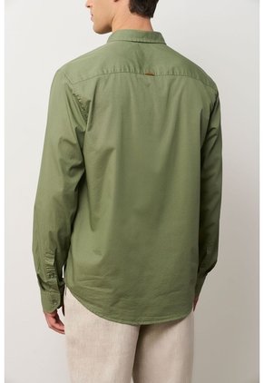 Camisa En Popelina Para Hombre Semifitted Camisa En Popelina Para Hombre Semifitted Verde Oliva S VÉLEZ
