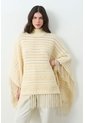 Poncho Tejido Thani Para Mujer Poncho Tejido Thani Para Mujer Crema S VÉLEZ de Vélez