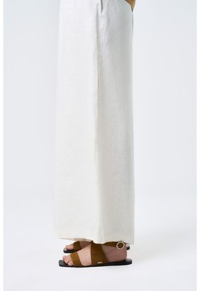 Pantalón Palazzo Lyra Para Mujer Tiro Alto Pantalón Palazzo Lyra Para Mujer Tiro Alto Crema 12 VÉLEZ
