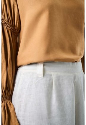 Pantalón Palazzo Lyra Para Mujer Tiro Alto Pantalón Palazzo Lyra Para Mujer Tiro Alto Crema 12 VÉLEZ
