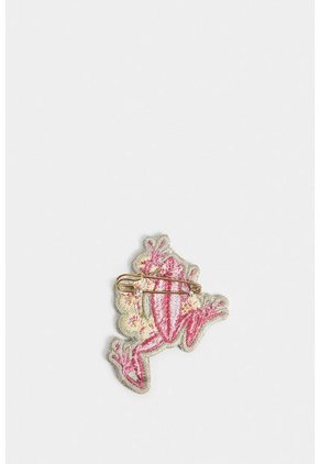 Pin Rana Bordado Para Mujer Sobre Textil Pin Rana Bordado Para Mujer Sobre Textil Fucsia VÉLEZ