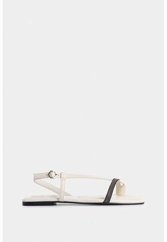 Sandalia Plana Sirio De Cuero Para Mujer Detalle Millaré Sandalia Plana Sirio De Cuero Para Mujer Detalle Millaré Blanco 37 VÉLEZ Vélez