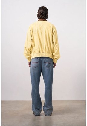 Chaqueta Bomber En Gamuza Croco Para Hombre Chaqueta Bomber En Gamuza Croco Para Hombre Amarillo XS VÉLEZ