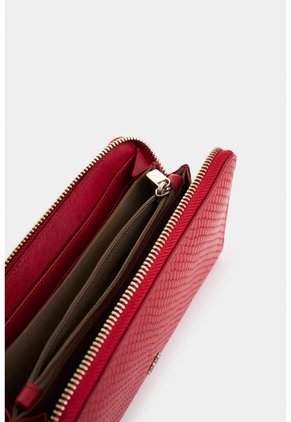 Porta Chequera De Cuero Grabado Para Mujer Tulia Porta Chequera De Cuero Grabado Para Mujer Tulia Rojo VÉLEZ