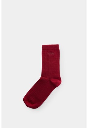 Calcetines Media Pierna Acanalado Para Hombre Calcetines Media Pierna Acanalado Para Hombre Rojo XS VÉLEZ