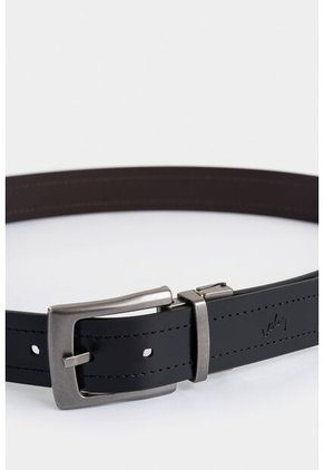 Cinturón Doble Faz Kafka De Cuero Para Hombre Hebilla Reversible Cinturón Doble Faz Kafka De Cuero Para Hombre Hebilla Reversible Combinado 34 VÉLEZ