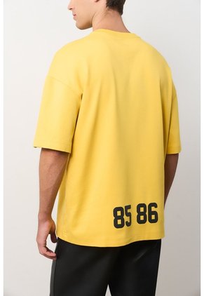 Camiseta Relaxed Fit Para Hombre Camiseta Relaxed Fit Para Hombre Amarillo S VÉLEZ