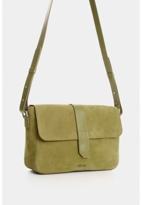 Bolso Messenger En Cuero Para Hombre Bolso Messenger En Cuero Para Hombre Verde Oliva VÉLEZ