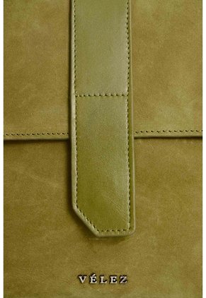 Bolso Messenger En Cuero Para Hombre Bolso Messenger En Cuero Para Hombre Verde Oliva VÉLEZ