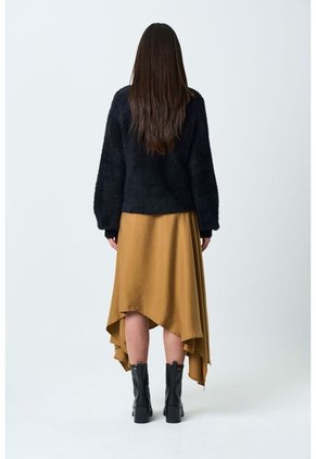 Sweater Liora Para Mujer Acanalado Asimétrico Sweater Liora Para Mujer Acanalado Asimétrico Negro XS VÉLEZ