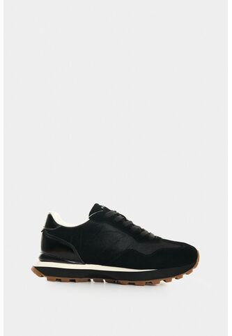Tenis En Cuero Pelo Y Folia Para Mujer Sahara Tenis En Cuero Pelo Y Folia Para Mujer Sahara Negro 39 VÉLEZ Vélez