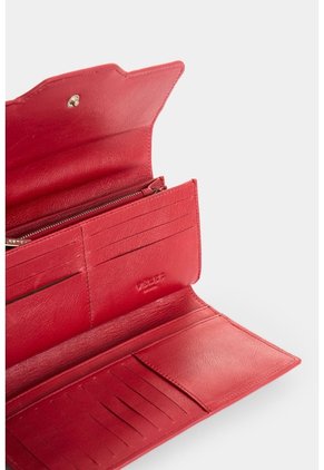 Porta Chequera En Cuero Para Mujer Damasco Porta Chequera En Cuero Para Mujer Damasco Rojo VÉLEZ
