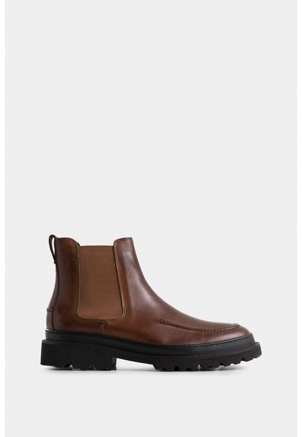 Botas Ámbar De Cuero Para Hombre Detalle Vena En Puntera Botas Ámbar De Cuero Para Hombre Detalle Vena En Puntera Miel 45 Vélez