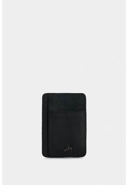 Porta Tarjetas Vértice De Cuero Para Hombre Detalle Rayas Porta Tarjetas Vértice De Cuero Para Hombre Detalle Rayas Negro VÉLEZ