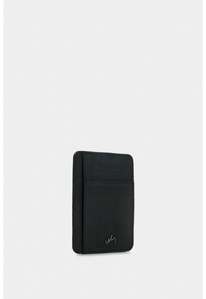 Porta Tarjetas Vértice De Cuero Para Hombre Detalle Rayas Porta Tarjetas Vértice De Cuero Para Hombre Detalle Rayas Negro VÉLEZ