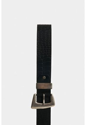 Cinturón Unifaz De Cuero Grabado Para Mujer Cleo Cinturón Unifaz De Cuero Grabado Para Mujer Cleo Negro M VÉLEZ