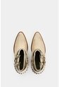 Botines De Cuero Craquelado Para Mujer Marine Botines De Cuero Craquelado Para Mujer Marine Crema 34 VÉLEZ de Vélez