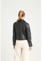 Chaqueta Biker De Cuero Para Mujer Charreteras Negro Chaqueta Biker De Cuero Para Mujer Charreteras Negro S VÉLEZ de Vélez