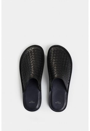 Slipper Tejido En Cuero Para Hombre Confort Slipper Tejido En Cuero Para Hombre Confort Negro 46 VÉLEZ