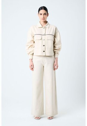 Chaqueta Ocaso Para Mujer Oversized Chaqueta Ocaso Para Mujer Oversized Crema S VÉLEZ