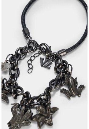 Manilla Venus En Cuero Y Metal Para Mujer Charms Manilla Venus En Cuero Y Metal Para Mujer Charms Grafito Vélez