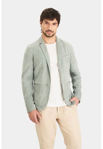 Blazer Niger De Gamuza Para Hombre Fit Semi Ajustado Blazer Niger De Gamuza Para Hombre Fit Semi Ajustado Agua Marina L VÉLEZ Vélez
