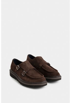 Mocasines Loira 2 De Cuero Gamuzado Para Hombre Silueta Monkstrap Mocasines Loira 2 De Cuero Gamuzado Para Hombre Silueta Monkstrap Cafe 39 VÉLEZ
