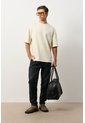 Camiseta Relaxed Fit Para Hombre Camiseta Relaxed Fit Para Hombre Crema XL VÉLEZ de Vélez