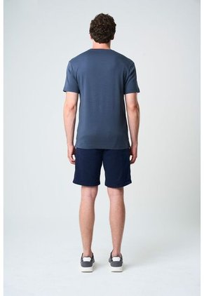 Camiseta Manga Corta Lerici Para Hombre Semi Fitted Camiseta Manga Corta Lerici Para Hombre Semi Fitted Azul Oscuro M VÉLEZ
