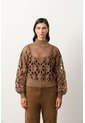 Sweater Oversize Cuello Alto En Algodón Para Mujer Runas Sweater Oversize Cuello Alto En Algodón Para Mujer Runas Tabaco M VÉLEZ de Vélez