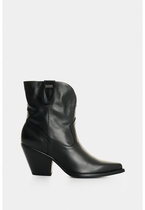 Botin Texano En Cuero Para Mujer Isla Botin Texano En Cuero Para Mujer Isla Negro 36 VÉLEZ