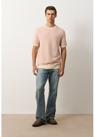 Camiseta Tejida Para Hombre Lascar Camiseta Tejida Para Hombre Lascar Rosado XS VÉLEZ Vélez