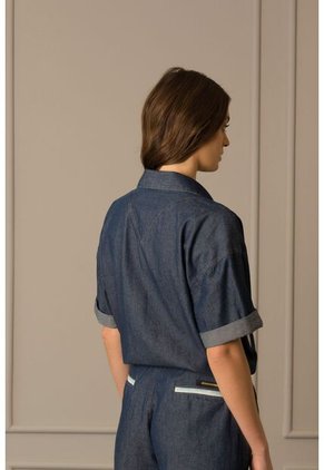 Enterizo Ungendered Denim Por Cuero Para Mujer Manga Corta Enterizo Ungendered Denim Por Cuero Para Mujer Manga Corta Azul 06 Vélez