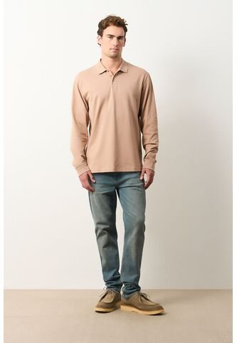 Polo Manga Larga En Algodón Para Hombre Nápoles Polo Manga Larga En Algodón Para Hombre Nápoles Arena XL VÉLEZ Vélez